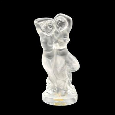 Sale Photo Thumbnail #48: Lot 047  
Lalique France Frosted Crystal "Le Faune" Figure