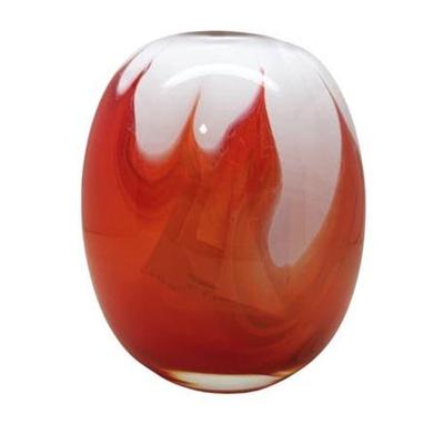 Sale Photo Thumbnail #19: Lot 018   
Dominick Labino Orange White Art Glass Vase