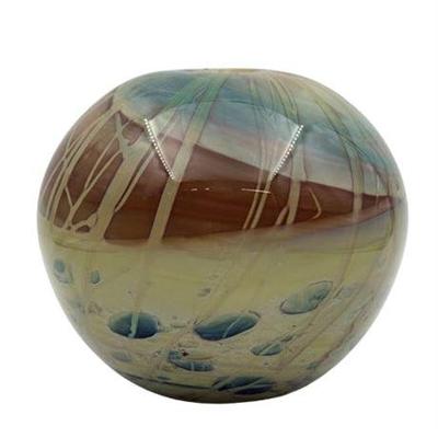 Sale Photo Thumbnail #8: Lot 007  
Dominick Labino Art Glass Spherical Vessel 1994