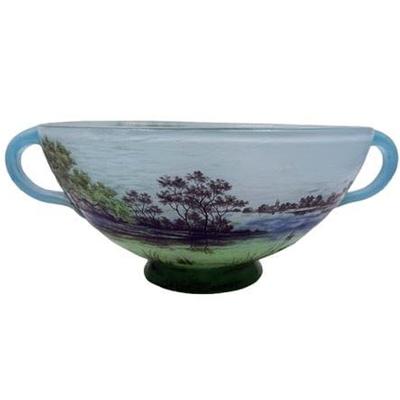 Sale Photo Thumbnail #23: Lot 022 
Daum Nancy Cameo Enamel Bowl