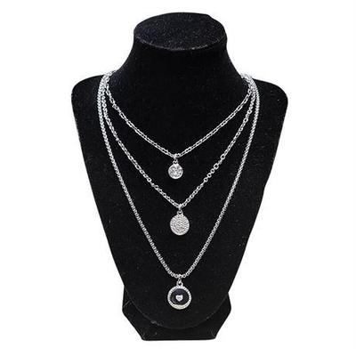 Lot 050-020  
Swarovski Crystal WHBM 3 Piece Layered Necklace