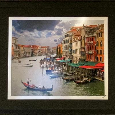SIGNED "The Grand Canal at Rialto" by Donald M Earhart w/COA