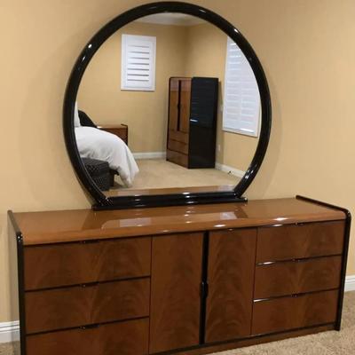 Art Deco Style Dresser With Mirror 