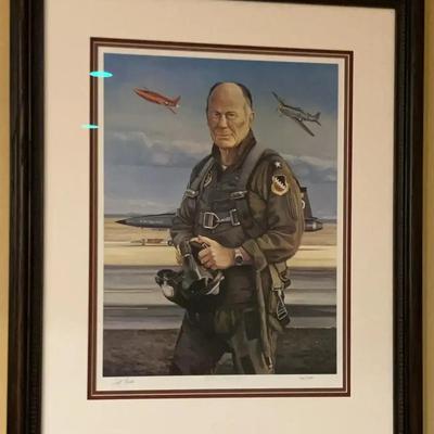 Chuck Yaeger Limited Edition Signed Lithograph by Scott Tucker