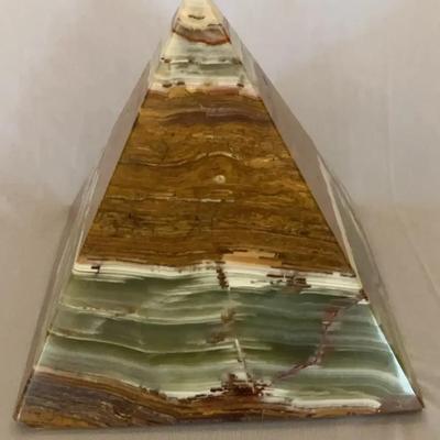 Onyx or Marble Banded Pyramid