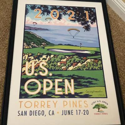 Framed "Torrey Pines US Open 2021" 