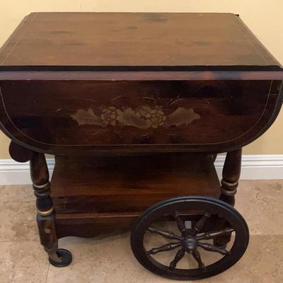 Wood Drop Side Tea Car Trolley