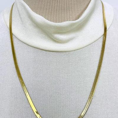 14k Gold Herringbone Necklace