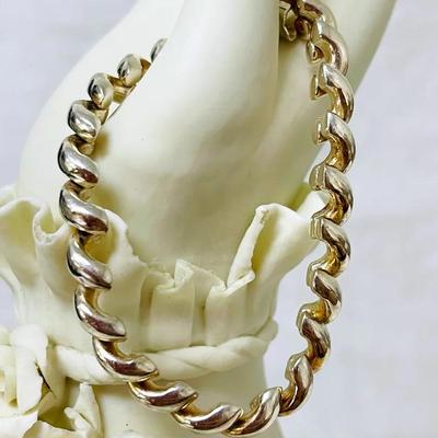 Sterling Silver Chunky Spiral Bracelet