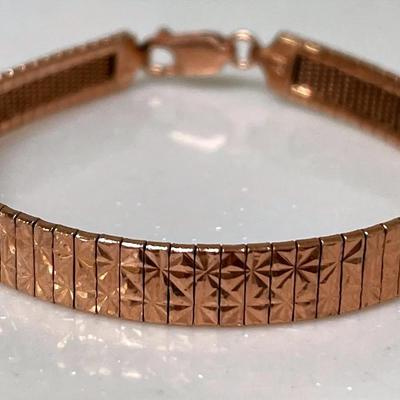 “Milor” Made In Italy Rose-toned Sterling Bracelet