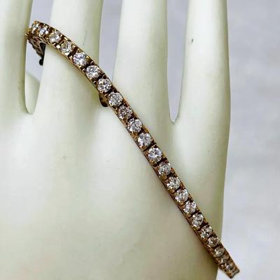 Antiqued Gold-tone Sterling Bracelet