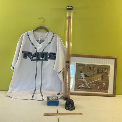 Carl Crawford Signed Memorabilia - Master Thief Picture, Game Jersey, Hat Figure 