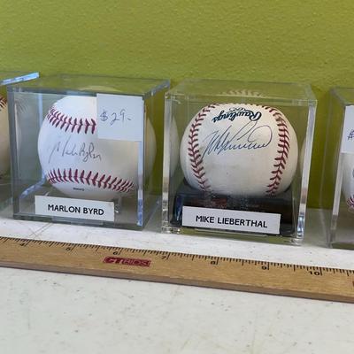 Phillies Signed Baseballs - Myers, Byrd, Lieberthal, Johnstone