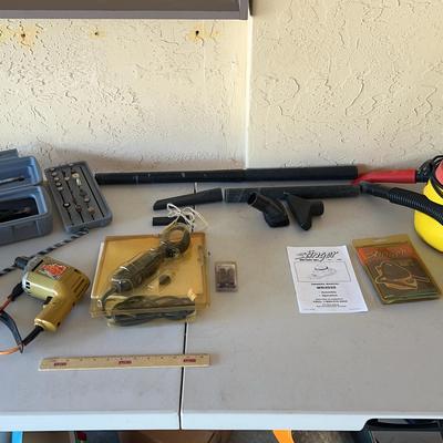 Power Tools - Variable Speed Dremels, Vintage B&D Drill, Stinger Wet/Dry Vacuum