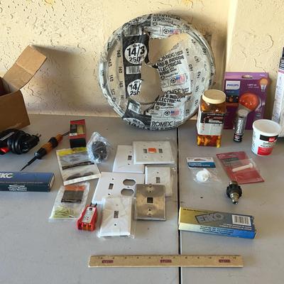 Plumbing & Electrical - 14/3 Indoor Electric Wire, Soldering Gun, Deluxe Shower Sprayer