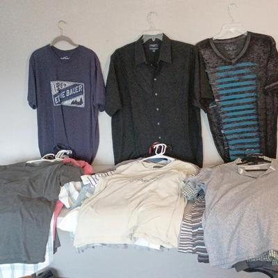 36pc Men's Short Sleeve Shirts -Abercrombie & Fitch, Eddie Bauer, J Crew, Reel Legends