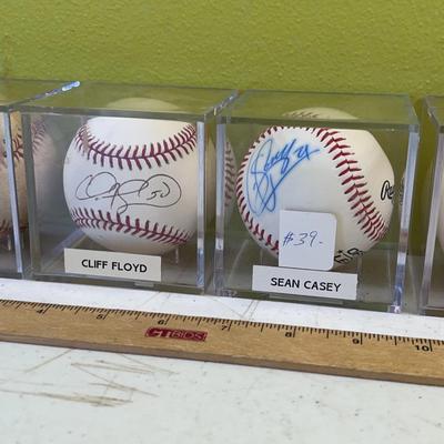 Red Sox Signed Baseballs - Lowe, Floyd, Casey, Hobson