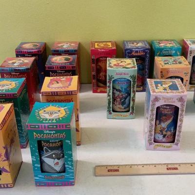 Vintage 1990s Disney Burger King Coca-Cola Glasses - Pocahontas, Peter Pan, Dumbo, Aladdin,++