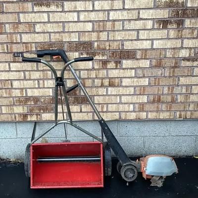 Vintage Lawn Tools – Manual Push Mower and Electric Edger