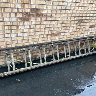 Vintage Wooden Extension Ladder
