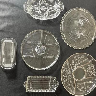 Assorted Plates Crystal And Glassware 