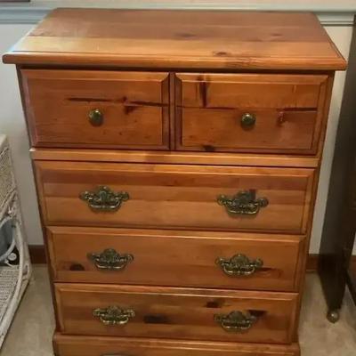 Solid Pine 5-Drawer Chest 