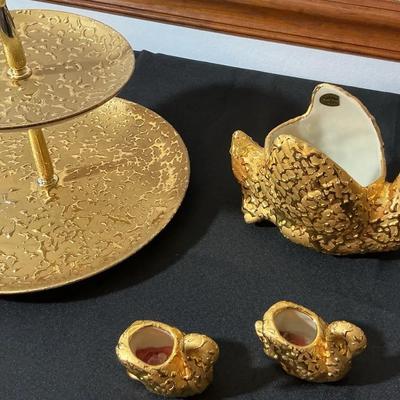 22kt Hand Painted Gold Porcelain 