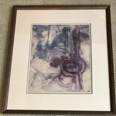 Signed and Dated Abstract Print