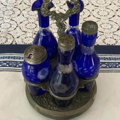 Cobalt Blue Cruet Set