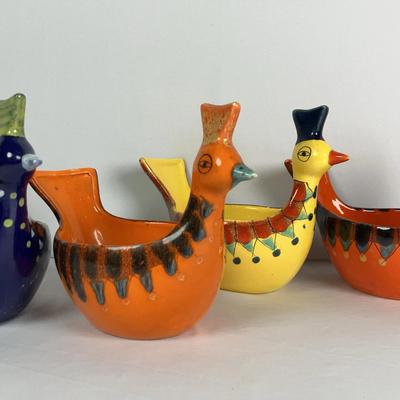 Italian MCM Design Bird Bowls - Set of 4