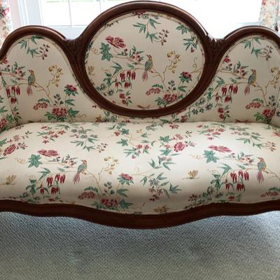 Victorian Style Medallion Back Sofa