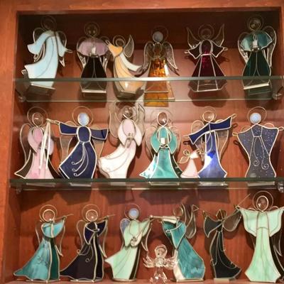 Stained Glass Angel Figurines Collection