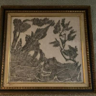 Thai Charcoal Temple Rubbing #2