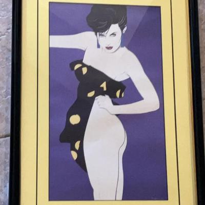 Patrick Nagel - "Tracy In Polka Dot Dress"