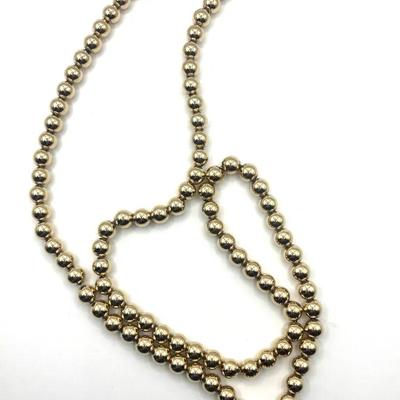 Vintage Monet Gold-Tone Ball Bead Necklace