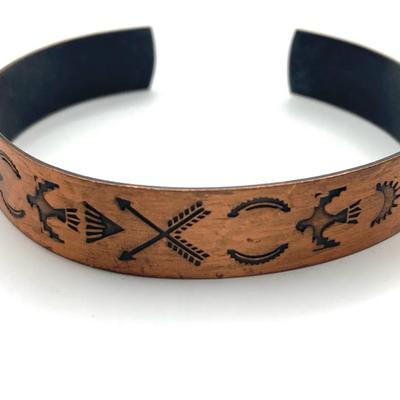Bell Trading Post Copper Cuff Bracelet Vintage Native