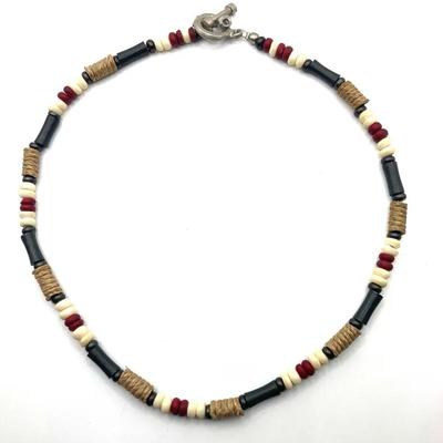 Beachy Boho Uni Style Beaded Necklace With Multi-Toned Beads