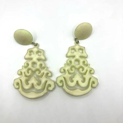 Abstract Scroll Vintage Earrings 