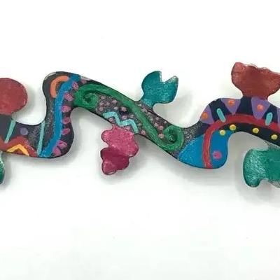 Abstract Boho Southwest Squiggle Pin Colorful