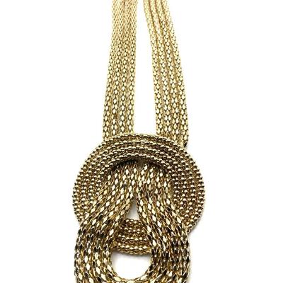 Gold Tone Hercules Knot Necklace