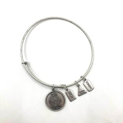 Wind and Fire Slide Bangle Bracelet Social Economic Meeting Inspirational Charms