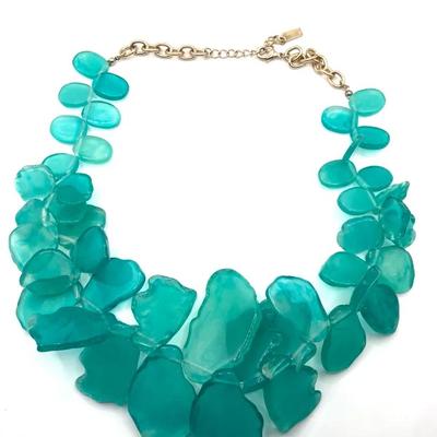 BaubleBar Turquoise Acrylic Necklace 