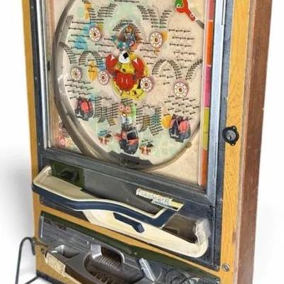 Vintage Nishijin “Shiroi Kamome” Pachinko Machine – 1970s Japanese Pinball Game
