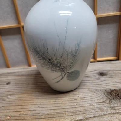 Israeli Ceramic Pinecone Design Art Pottery Vase