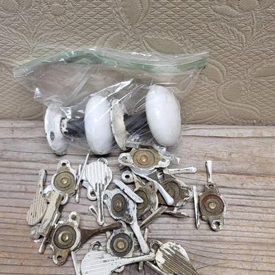 House Hardware Window And Door Lot - Antique