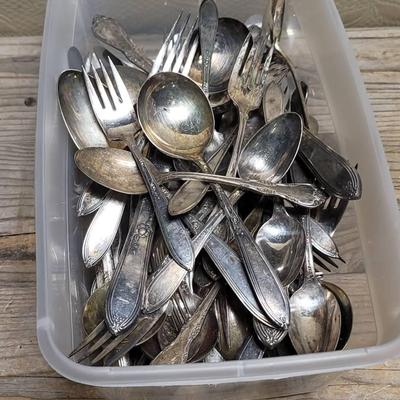 Mixed Silverplate Lot Mostly Rogers And Community 