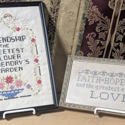 Sweet Framed Cross Stitch Décor 