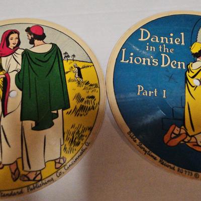Cardboard Bible Story Records Circa 1940s 