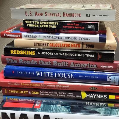 Mixed Books Lot Football Vehicles/Haynes Ham Radio Survival White House Vietnam And More