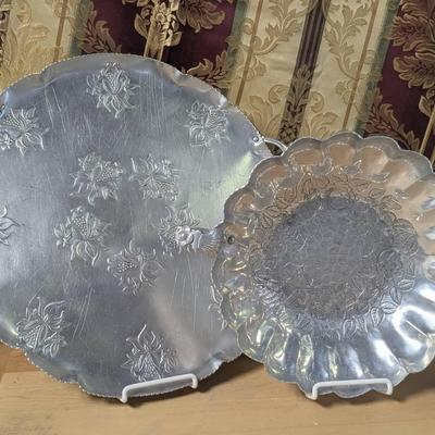 World Hand Forged Aluminum Tray And Bowl